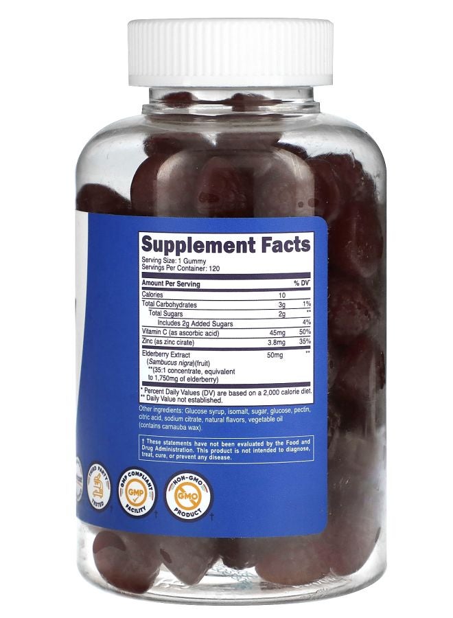 Nutricost Kids Elderberry Ages 4+ 1750 mg 120 Gummies - Image 2