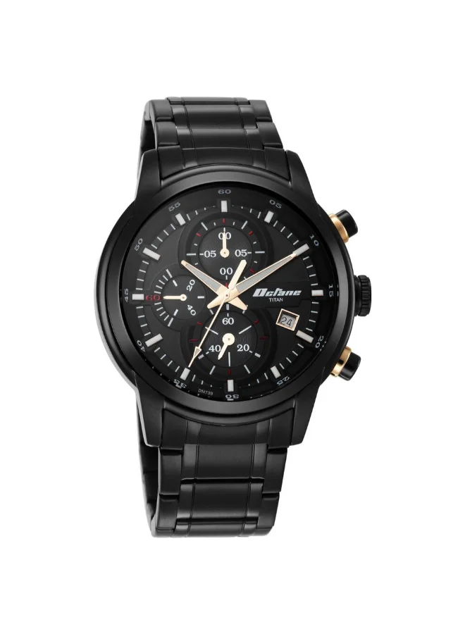 تيتان Men's Stainless Steel Chronograph Watch 90086KM05 - 46 mm