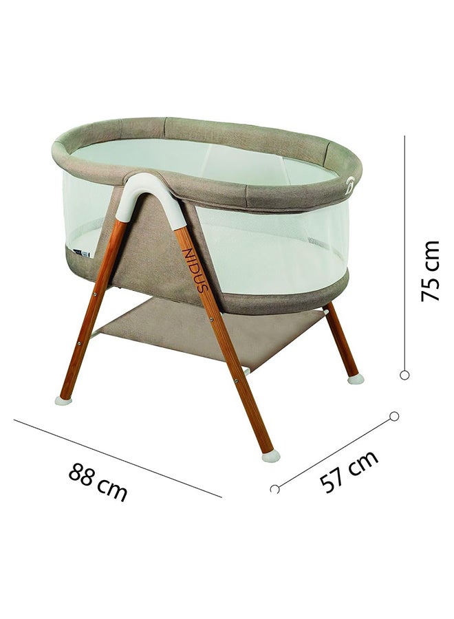 asalvo Baby Nidus Mini Cot - Beige - Image 4
