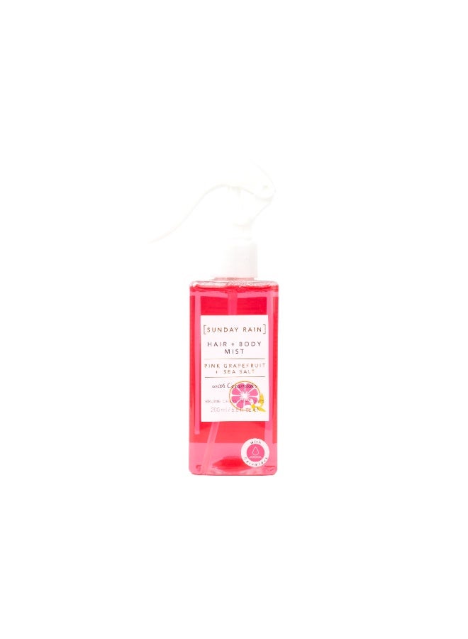 Sunday Rain Pink Grapefruit & Sea Salt Hair & Body Mist with Ceramides – Refreshing Fragrance Spray for Hair & Skin, Hydrating & Nourishing Mist, 200ml - Image 2
