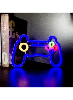 إتش إف إن لافتات نيون LED على شكل أضواء لتزيين الحائط - أزرق  - Image 1