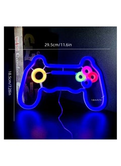 إتش إف إن لافتات نيون LED على شكل أضواء لتزيين الحائط - أزرق  - Image 3