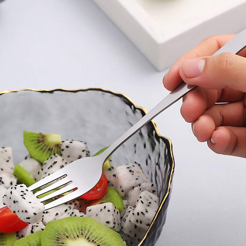 Iqcwood Spoons And Forks Set Flatware Set 3 Pair Forks And Spoons Silverware Korean Utensil Set Stainless Steel Korean Chopsticks Spoons And Fork Set Dinnerware Portable Utensils For Home - Image 4