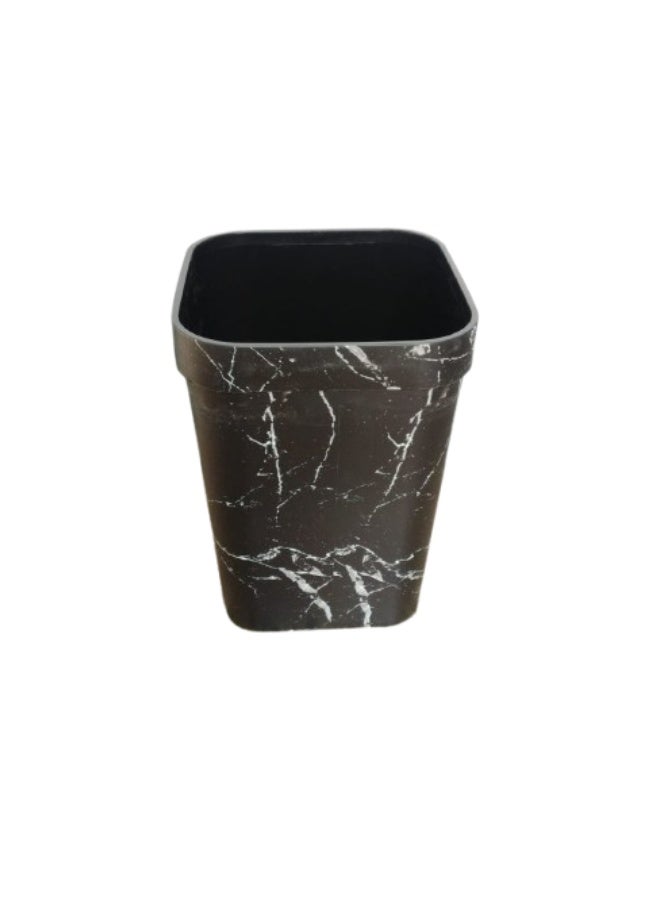 Aksa Home Plastic trash can with marble shape