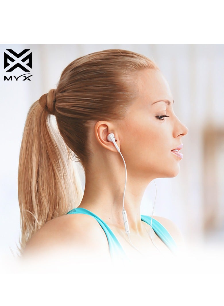MYX MY109 Type-C Digital Wire Control Earphones With Microphone – Premium Sound Experience - White - Image 3