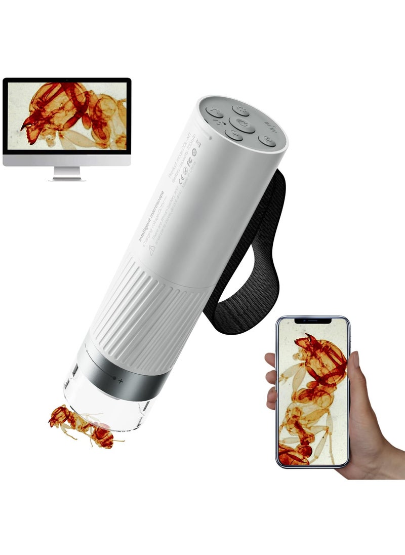 SYOSI - M1 Digital Microscope WiFi 1000X HD Mini Coin Microscope Camera Portable Handheld USB Microscope for Adults Kids, Compatible with iPhone Android iPad Computer - Image 1