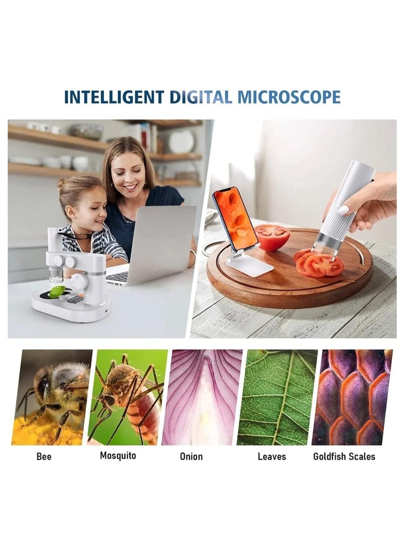 SYOSI - M1 Digital Microscope WiFi 1000X HD Mini Coin Microscope Camera Portable Handheld USB Microscope for Adults Kids, Compatible with iPhone Android iPad Computer - Image 1