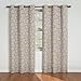 ECLIPSE Meridian 100% Blackout Circle Geometric Window Curtains for Bedroom (Single Panel), 42" x 63", Linen - Image 2