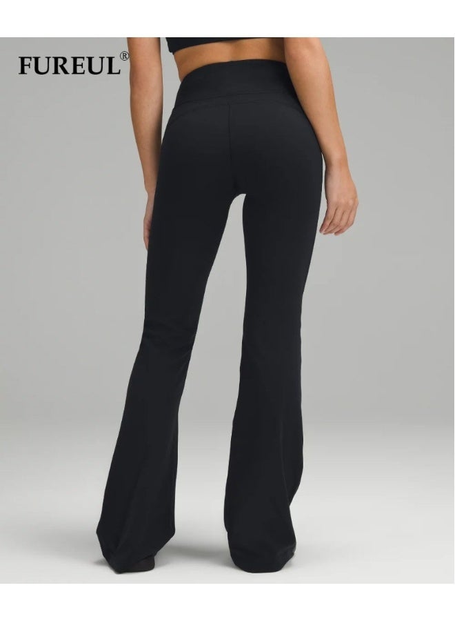 FUREUL High Waist Flared Yoga Pants for Women, Soft Stretch Bootcut Workout Leggings, Tummy Control Slim Fit Sports Pants for Gym Daily Casual Wear - Image 2