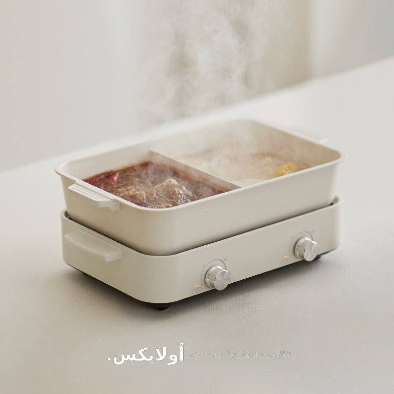 Olayks Instant Multi-Function Cooking Pot - White 4L Double Boiling Hotpot - Image 1