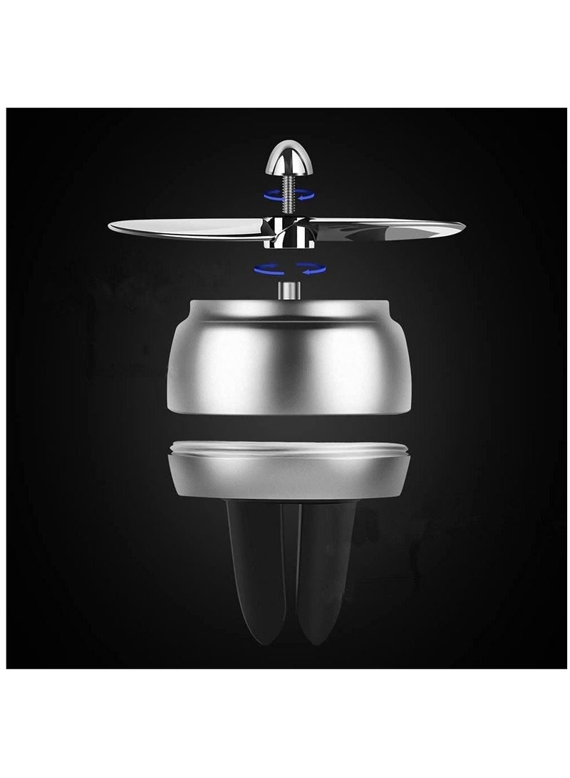 Y&D Car Air Fresheners Vent Clip Essential Oil Fragrance Diffuser Decoration Purifier Force I Spin Propeller Gift Silver - Image 4