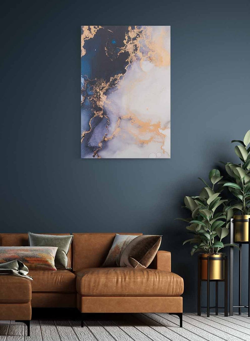 لوحة كانفاس على إطار خشبي، تصميم فن تجريدي رخامى، للمنزل، غرفة المعيشة، المكتب، الديكور - Image 2