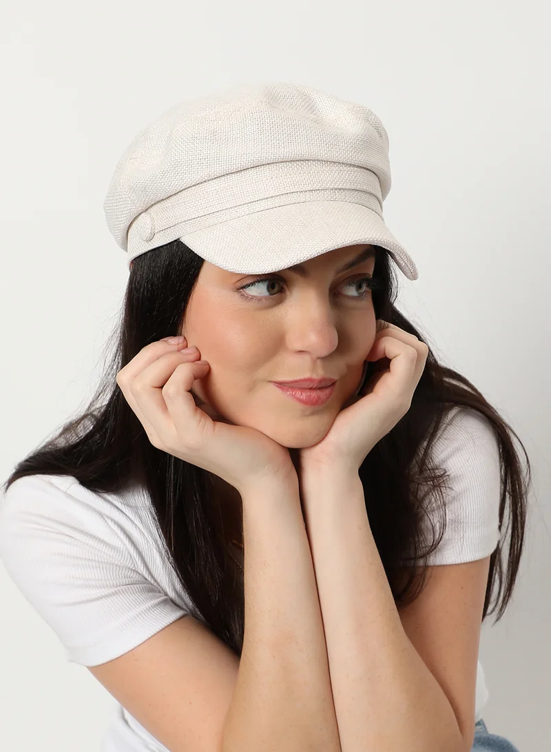 Haute Sauce White Solid Vintage Breton Cap