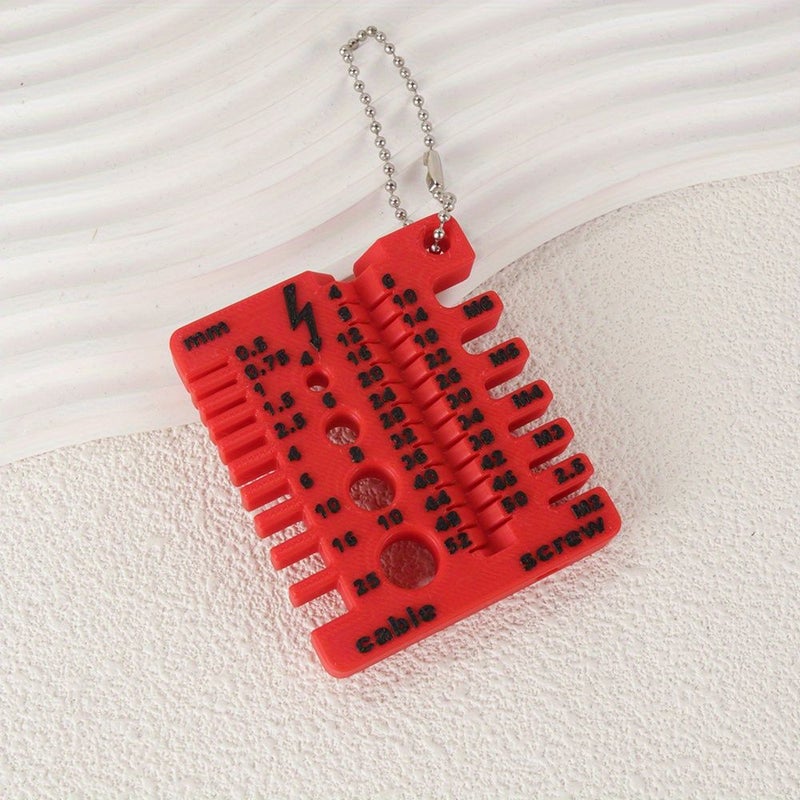 Red Caliper Screw Measuring Tool Portable Double Sided Gauge For Electrical Repair - Image 4