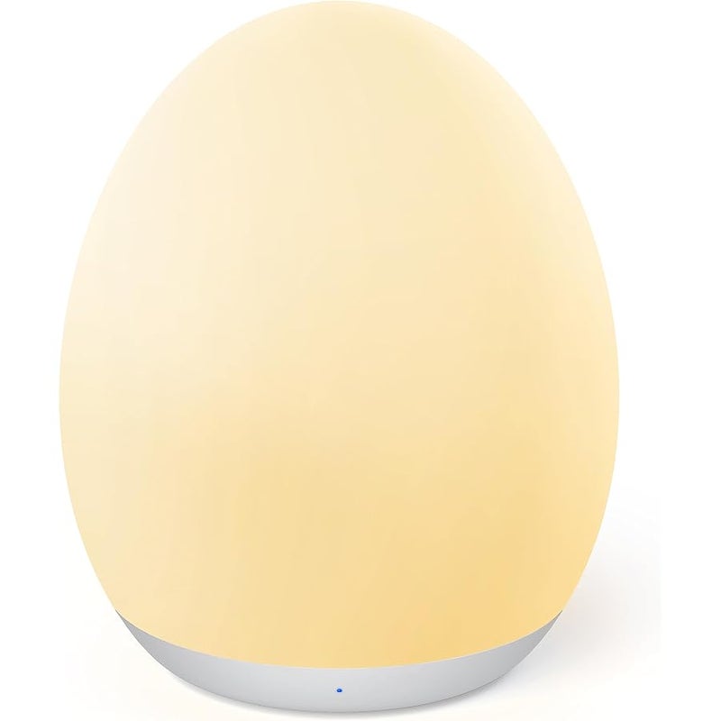 JolyWell Night Light for Kids, Egg Light for Nursery with 7 RGB Colors Changeable & Stepless Dimming, Rechargeable Tap Light with 1h Timer & Touch Control, Portable Night Light for Babies BPA Free - Image 1