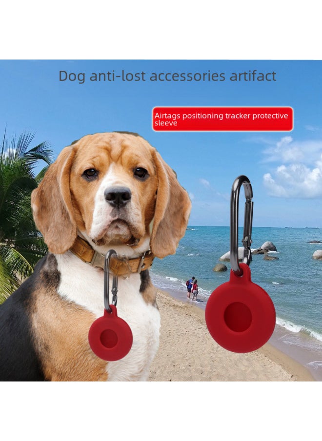 Generic - Suitable For Apple Airtag Case Protective Case Airtags Positioning Tracker Anti-lost Silicone Protective Case-Color:4 Combinations - Image 1