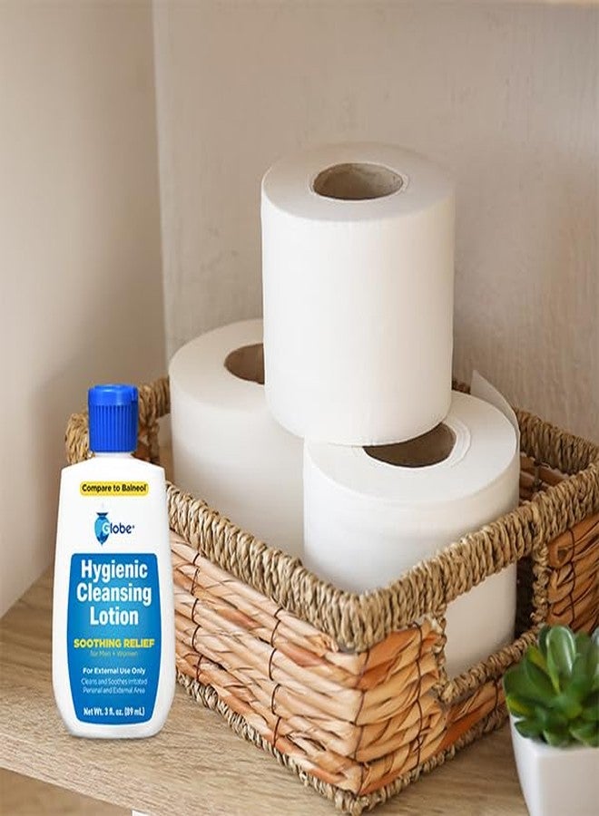 Globe Hygienic Cleansing Lotion for Men and Women, Discomfort, Pain & Itch Relief for Sensitive Areas, Cooling, Non-Irritating & Non-Drying Gentle Personal Care Cleanser, Travel Must Have,3 oz Bottle - Image 5