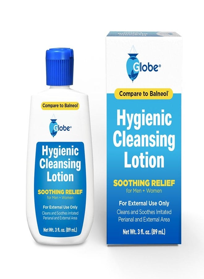 Globe Hygienic Cleansing Lotion for Men and Women, Discomfort, Pain & Itch Relief for Sensitive Areas, Cooling, Non-Irritating & Non-Drying Gentle Personal Care Cleanser, Travel Must Have,3 oz Bottle - Image 1