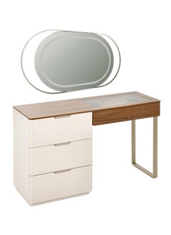 Amalfi Dresser | Dressing Table | Vanity Table | Makeup Table with Mirror, Vizon Beige 81x46x140cm - pzsku/Z7128D54E322DF34AC258Z/45/_/1715495229/aac6b577-76f5-4a39-a909-ab78e26dc77d