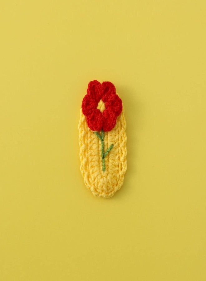HIPIHOM Crochet knitted Hair Clips for Girls Birthday Gifts Hair Accessories Barrettes Strong Hold Jaw Clip for Thick Thin Hair Makeup Application (Little Flower) - Image 5
