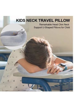 Excefore Lovely Animal Memory Foam Travel Pillow, U Shaped Neck Support Travel Pillow, Portable Washable Microfiber Cover Headrest, Suitable for Airplane, Car, Home & Office (Gray)  - Image 4