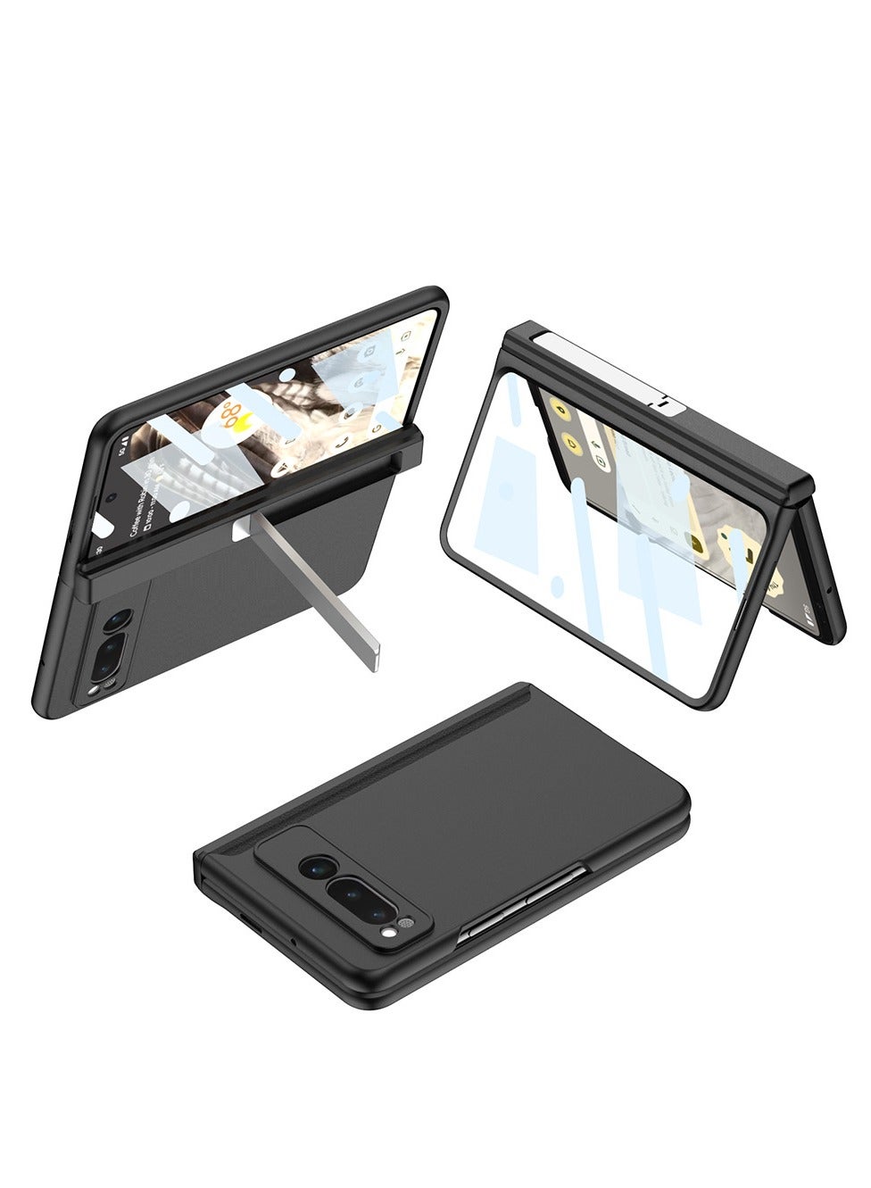For GOOGLE pixel 9 pro Folding Mobile Phone Case with Screen Protection: Magnetic Hinge Protection, Hidden Bracket, Anti-Scratch Wireless Charging Protective Cover for GOOGLE pixel 9 pro Folding.