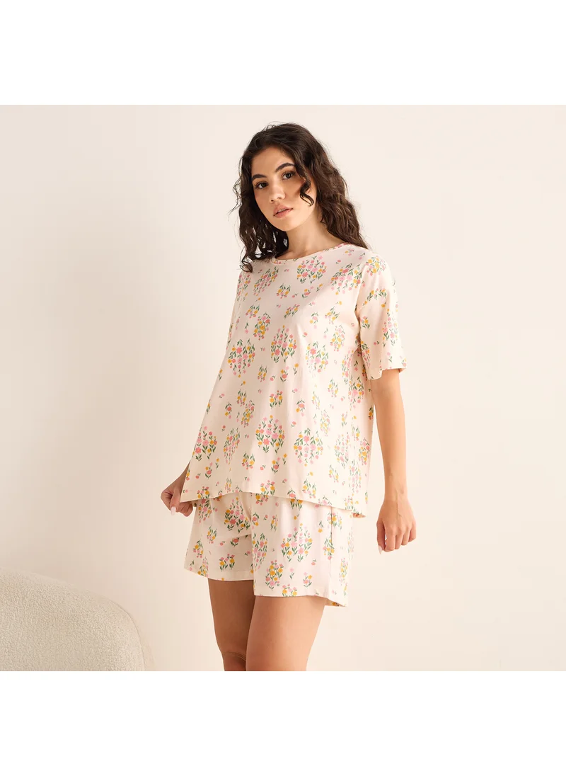 FAV Floral Print Shorts Set