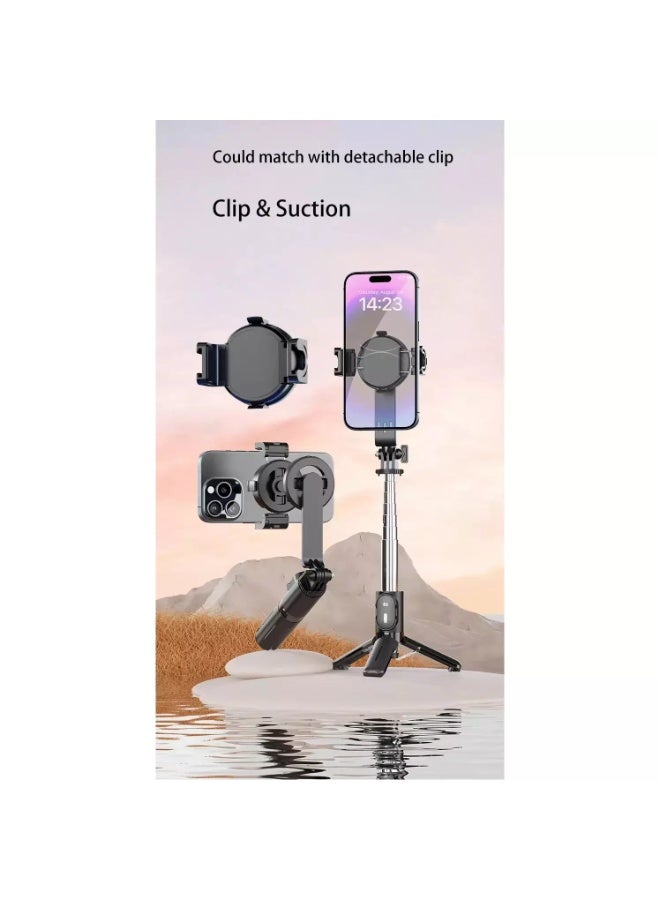 P08Y Pro (MagSafe) Mini Magnetic Selfie Stick Bluetooth Remote Tripod Stabilizer with Remote Control for Smart Phones 16-72CM - Image 3