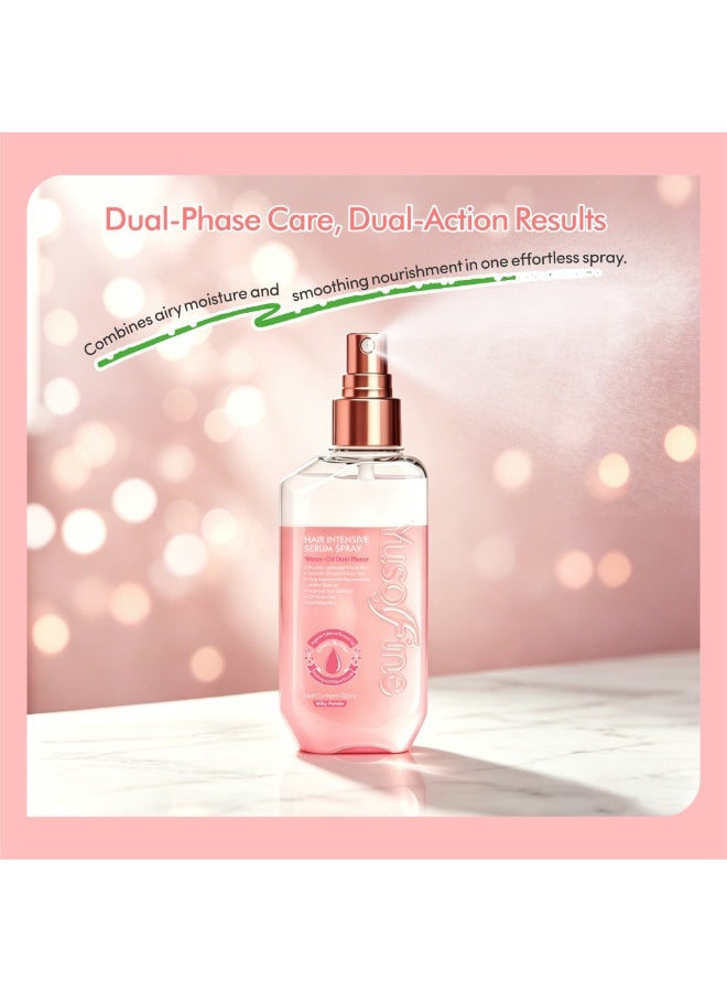 Yusofine Hair Intensive Serum Spray Dual Phase Formula, Water and Oil Balance Treatment with Protein, Argan Oil and Shea Butter for Soft Healthy Hair, Anti-Frizz Leave-In Care 100ml - Image 2