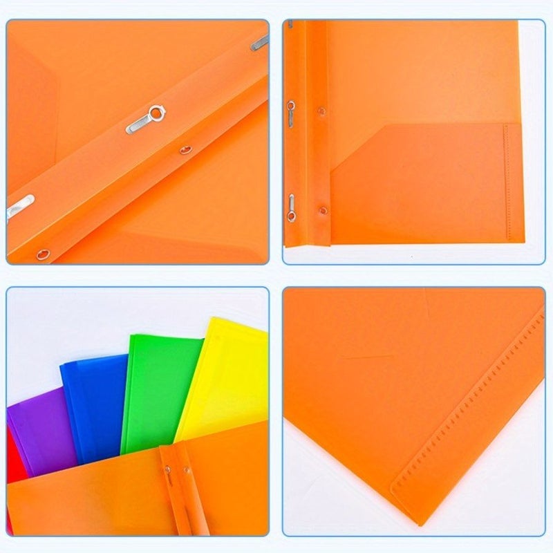 1pc Durable Polypropylene File Jacket With Pocket Heavy Duty Plastic Poly Envelope Folder For School And Office Red Includes Adhesive Labels Pack Of 6 - Image 3