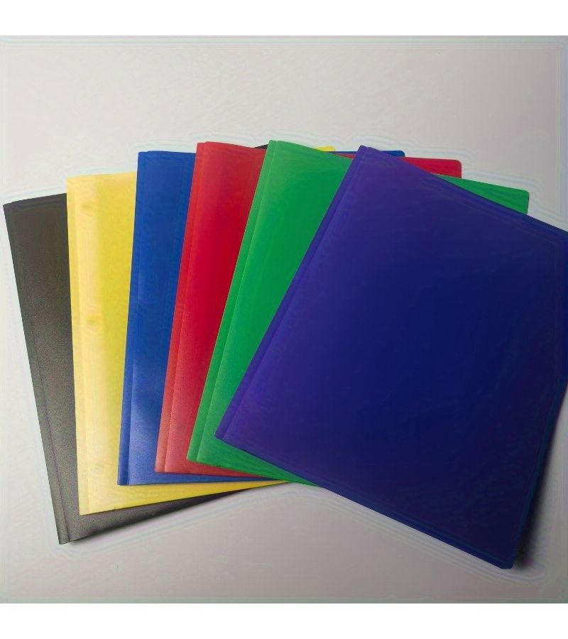 1pc Durable Polypropylene File Jacket With Pocket Heavy Duty Plastic Poly Envelope Folder For School And Office Red Includes Adhesive Labels Pack Of 6 - Image 5