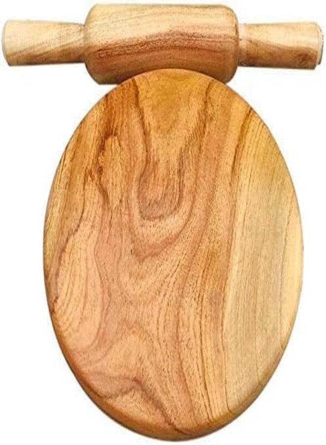 Damurhu Wooden Chakla Belan Roti Maker Rolling Pin Board Set (-12 Inch Diameter); Kitchen Utensil Belan Size -9 Inch - Image 1