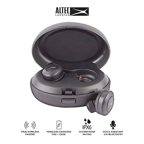Altec Lansing True Evo+ Truly Wireless Earphones, 4 Hours of Battery Life, Receive Up to 4 Charges on The Go, Access Siri or Google Voice Assistant via Bluetooth Through Your Smartphone, MZX659-BLK - Image 2