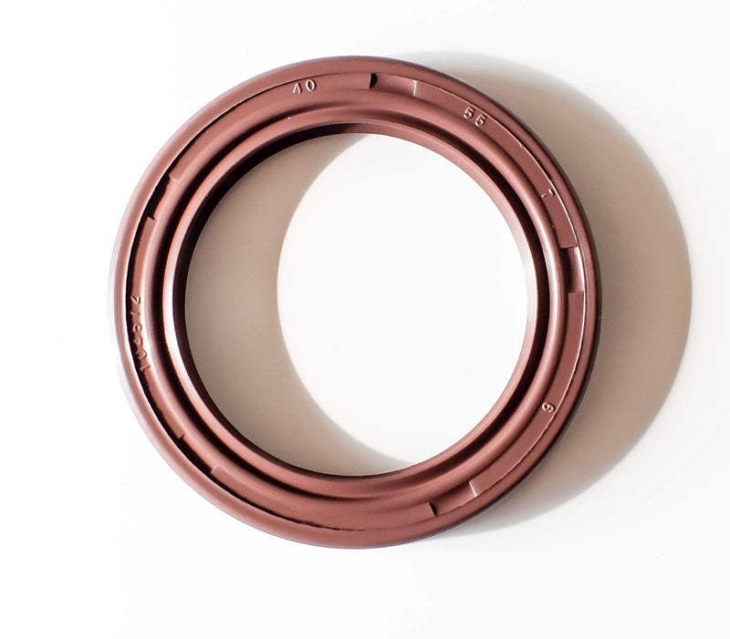 EAI 40mm x 55mm x 7mm FPM/FKM TC Double Lip w/Stainless Steel Spring Oil Seal. Comp. /w Viton Shaft Seal - Image 1