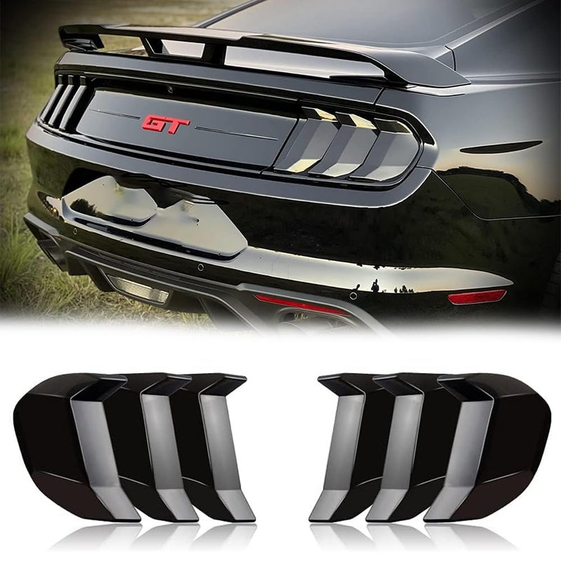 Ombialo Tail Light Lamp Cover Compatible with Ford Mustang 20182023 Taillight Lens Shell Bezel Cover Trim Black