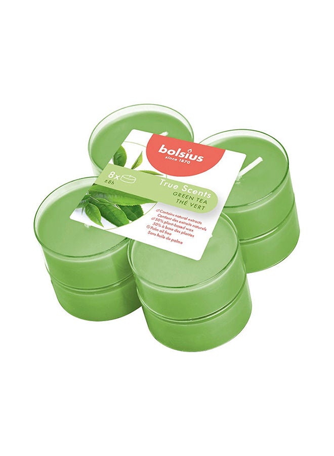 BOLSIUS Pack of 8 True Scented Tea Maxi-Light Candles With Cups 