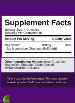 Natures Craft Magnesium Glycinate, Daily Minerals, 180 Capsules  - Image 2