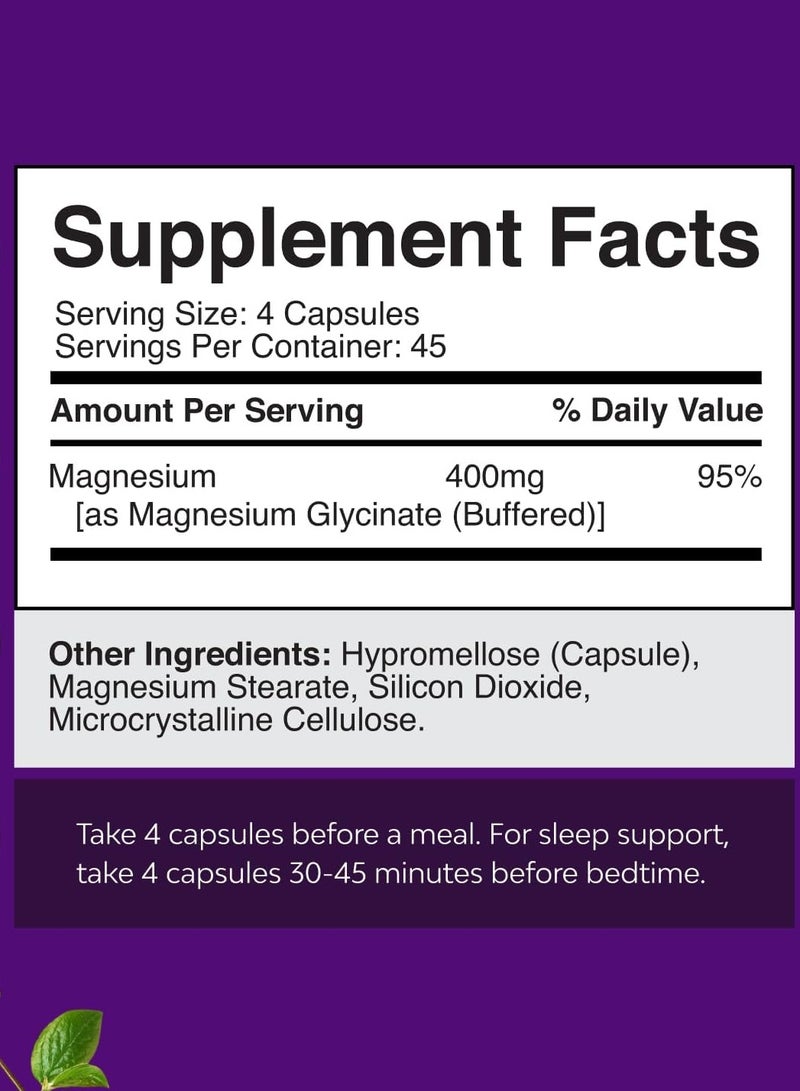 Natures Craft Magnesium Glycinate, Daily Minerals, 180 Capsules - Image 2