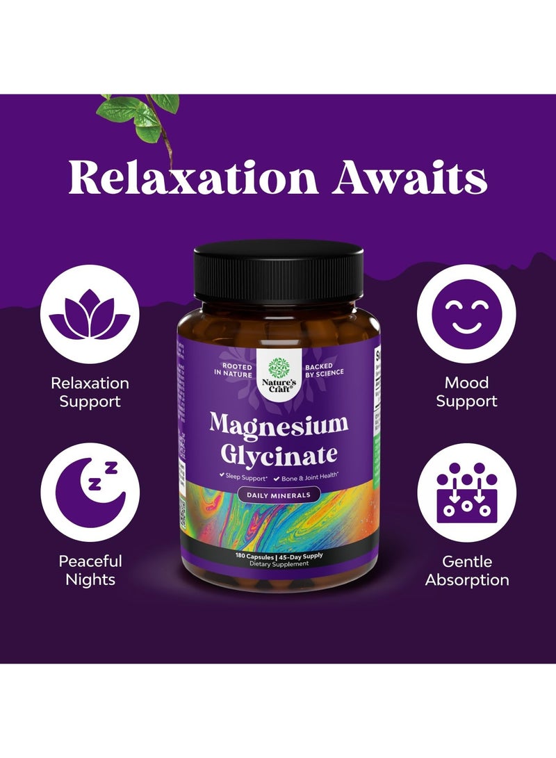 Natures Craft Magnesium Glycinate, Daily Minerals, 180 Capsules - Image 4