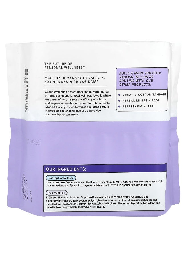 the Honey Pot company The Honey Pot Company, Organic Herbal-Infused Pads with Wings, Overnight, 12 Count - Image 2