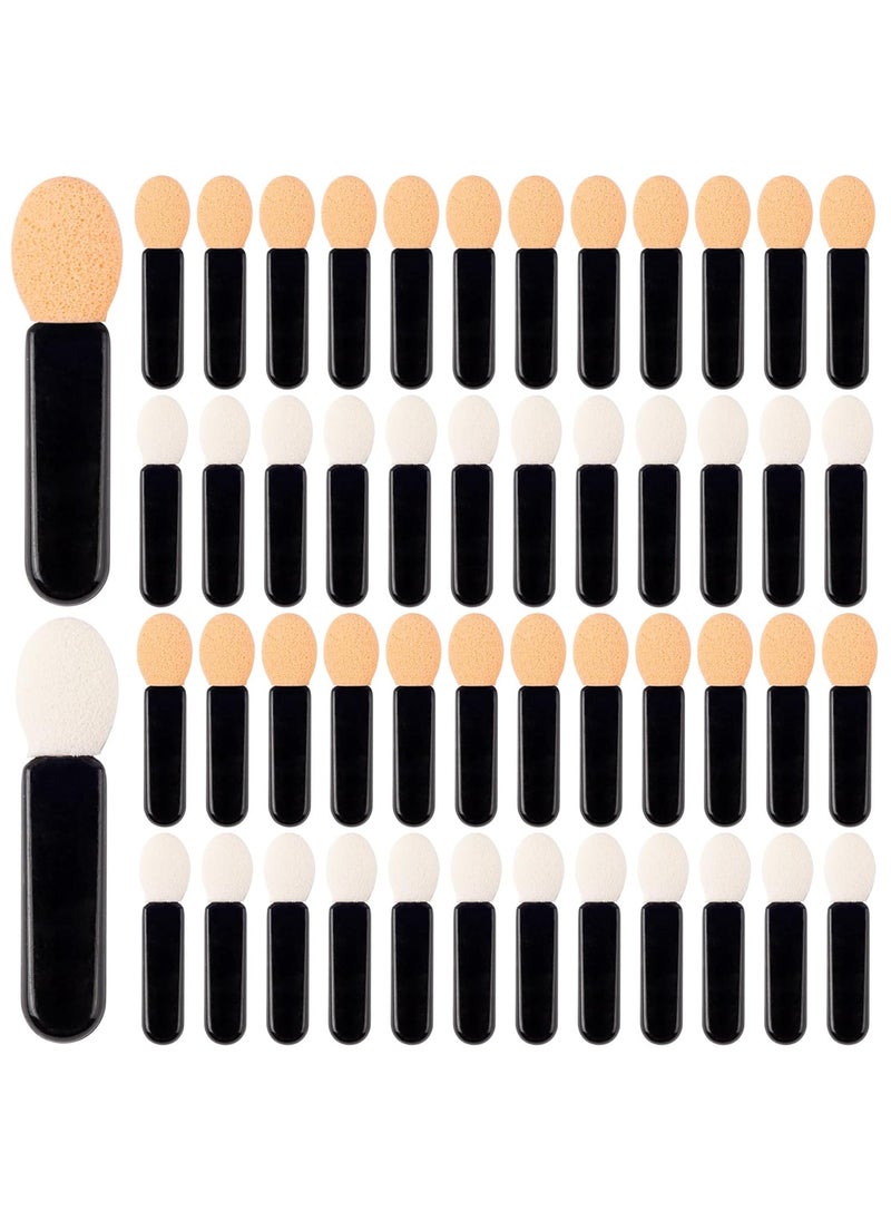 AUEAR - AUEAR, 50 Pack Disposable Eye Shadow Brush Sponge Tipped Oval Makeup Tool Dual Sides Cosmetic Applicator - Image 1