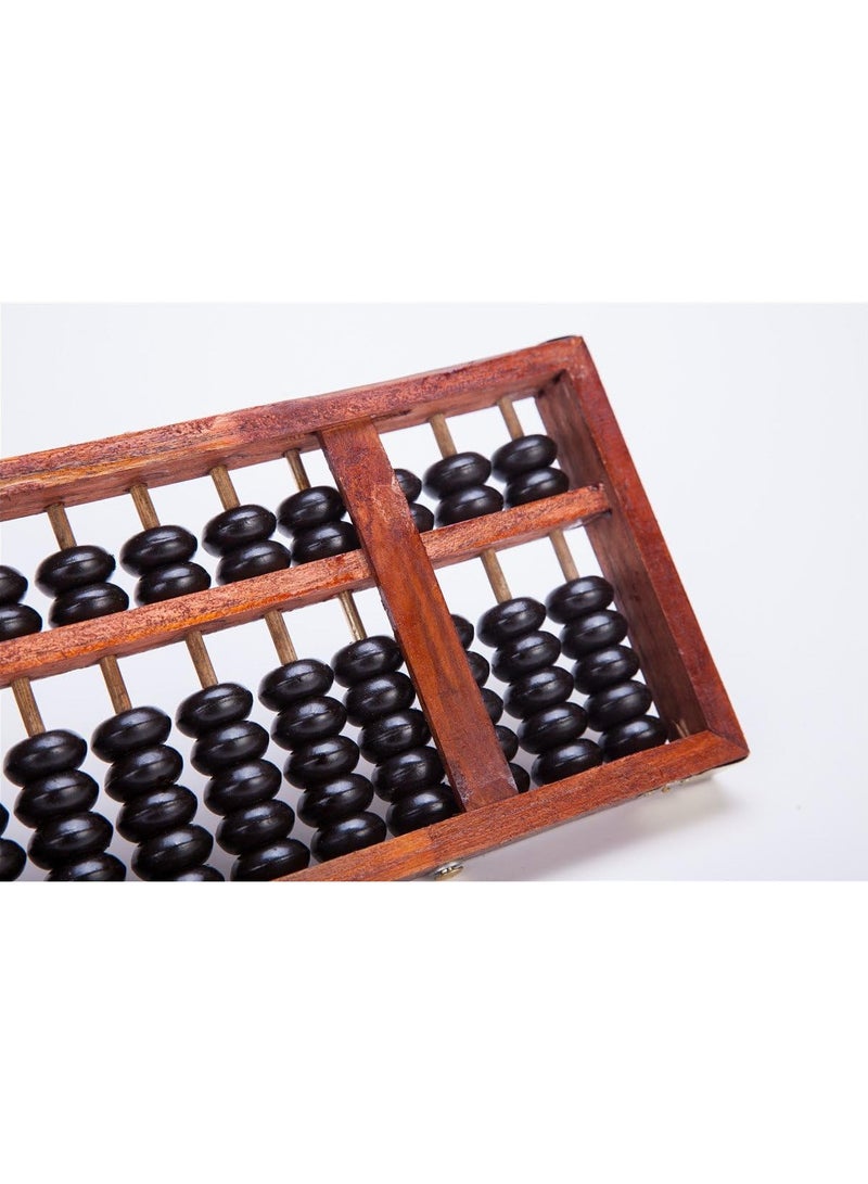 Beauenty Vintage-Style 13 Digits Rods Wooden Abacus Soroban Chinese Calculator Counting Tool 28cm - Image 4