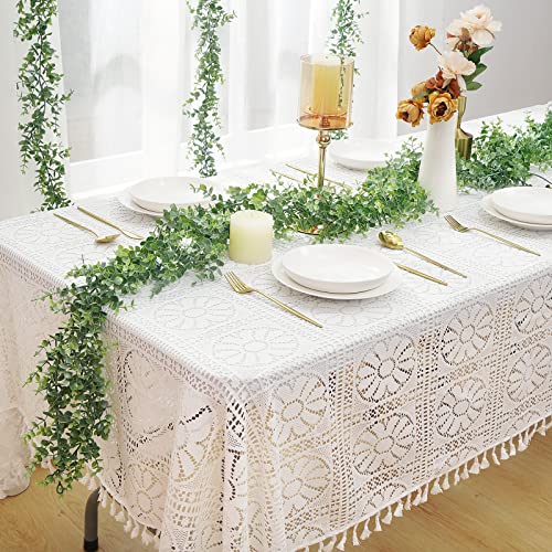 Dolicer 2 Pack Faux Eucalyptus Garland, 12Ft Artificial Vines Fake Hanging Eucalyptus Leaves Greenery Garland for Wedding Backdrop Arch Wall Table Party Indoor Outdoor Decor (Grey Green) - Image 2