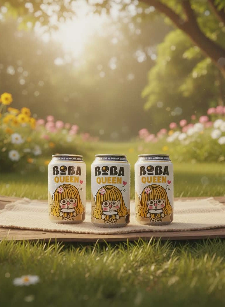 Boba Queen Brown Sugar Bubble Tea Drink, Pack of 3, 330ml - Image 3