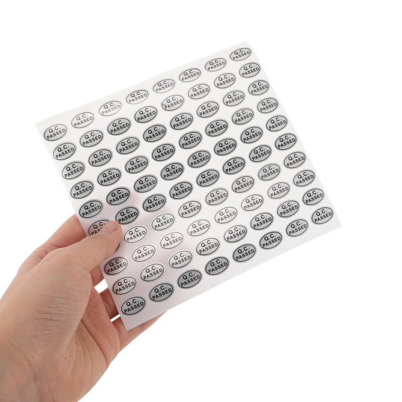 20 Sheets QC Pass Stickers: Tamper Evident QC Passed Stickers - Self-Adhesive for Quality Control Inspection Packaging and Warehouse Use - Image 5
