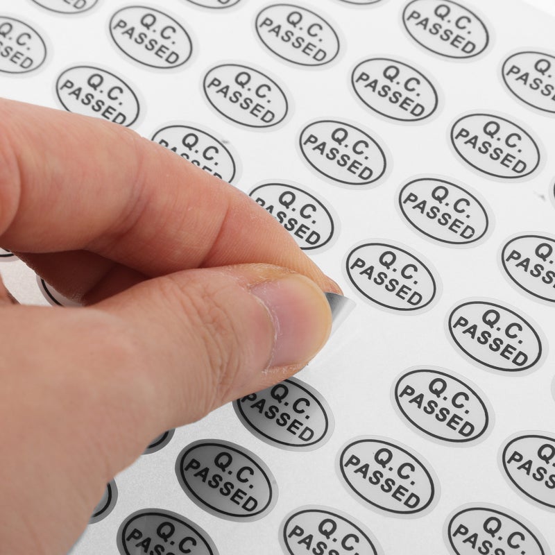 20 Sheets QC Pass Stickers: Tamper Evident QC Passed Stickers - Self-Adhesive for Quality Control Inspection Packaging and Warehouse Use - Image 4