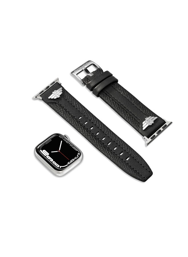 POLICE Unisex Wings Black Leather Watch Straps - Image 5