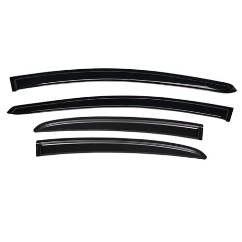 Lightronic واقي نافذة أوتوماتيكي خارجي لسيارة لايتترونيك، متين للغاية، يناسب تويوتا يارس سيدان 2007-2013 (لا يشمل الهاتشباك)، حماية من الأشعة فوق البنفسجية، واقي مطر، واقي هواء أصلي، بدون حفر، دخاني داكن، 4 قطع - Image 3