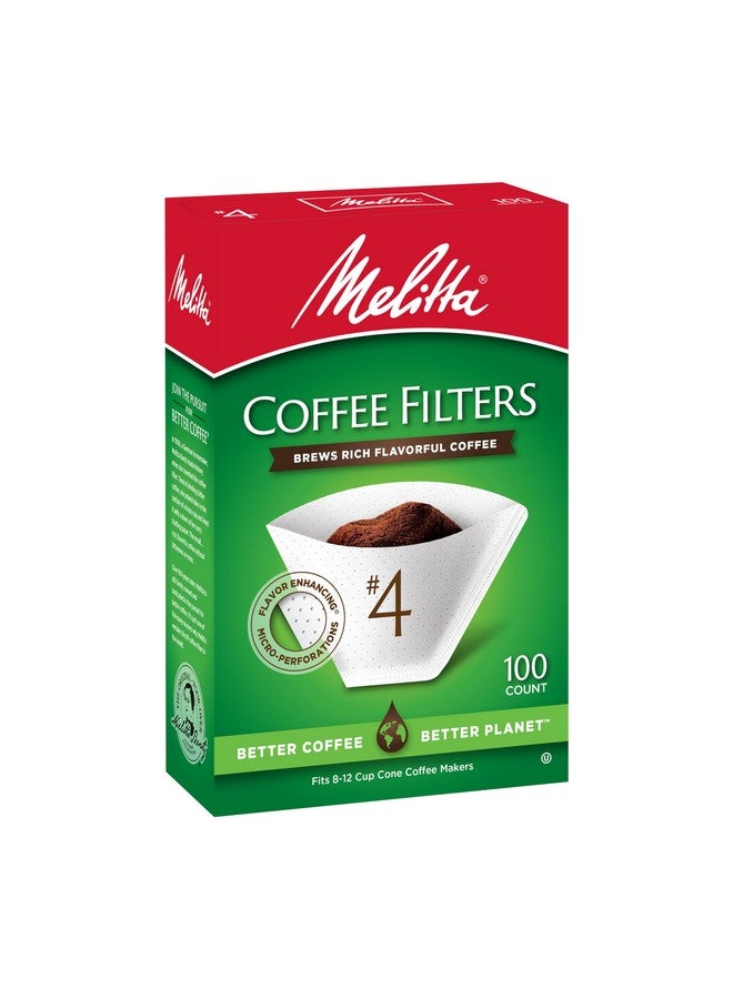 Melitta Melitta #4 Cone Coffee Filters, White, 100 Count (Pack of 6) 600 Total Filters Count - Packaging May Vary - Image 4