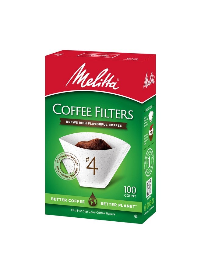 Melitta Melitta #4 Cone Coffee Filters, White, 100 Count (Pack of 6) 600 Total Filters Count - Packaging May Vary - Image 5
